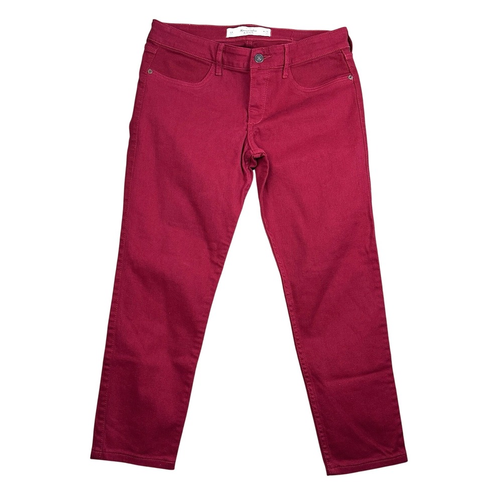Abercrombie & Fitch Women's Skinny Jeans - Red